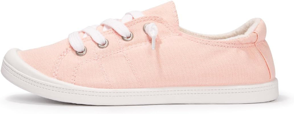 Women's Slip On Canvas Shoes Low Top Fashion Sneakers Casual Flats Walking Shoes Comfy Loafers