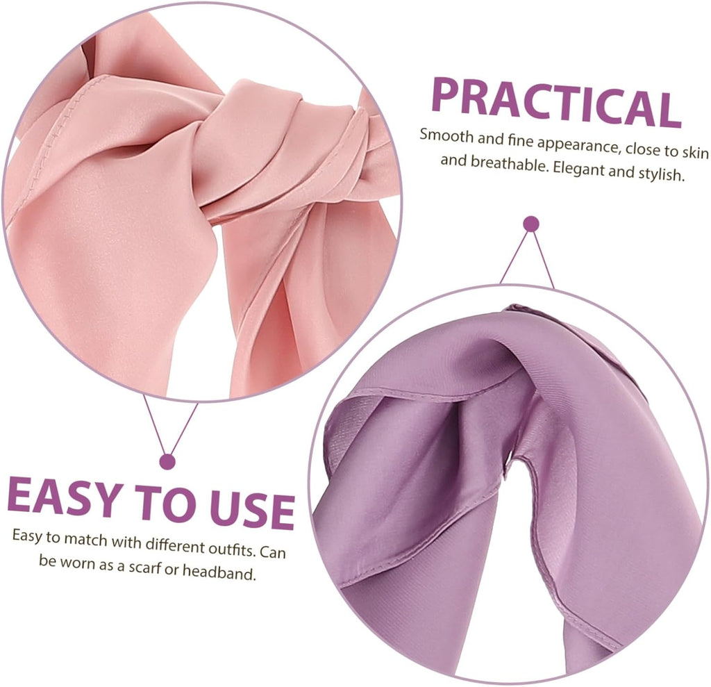 Luxurious Silk Scarves for Women - Hair Scarf Square Neck Scarf Present for Her