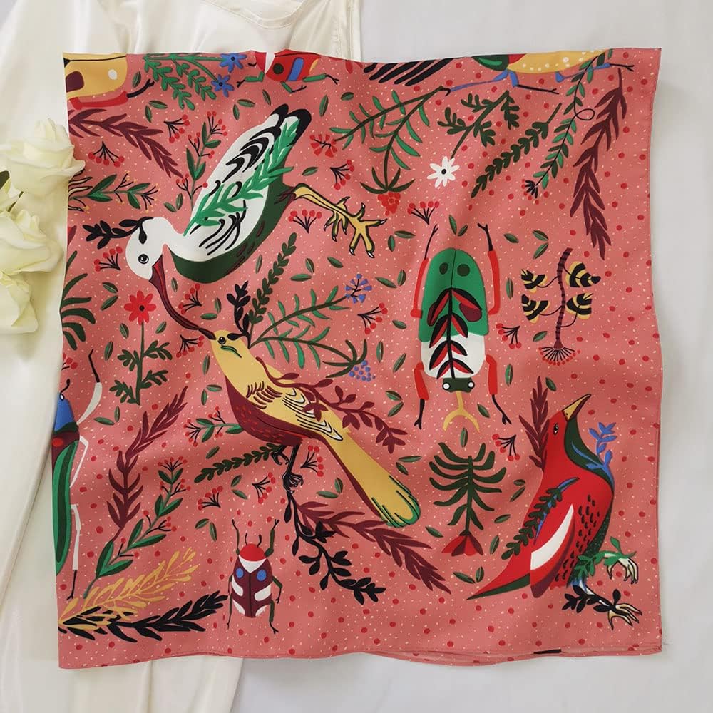 Silk Like Head Scarf for Women - Satin Large Hair Scarves - 35'' Square Silk Hair Wrap for Sleeping with Gift Packed'