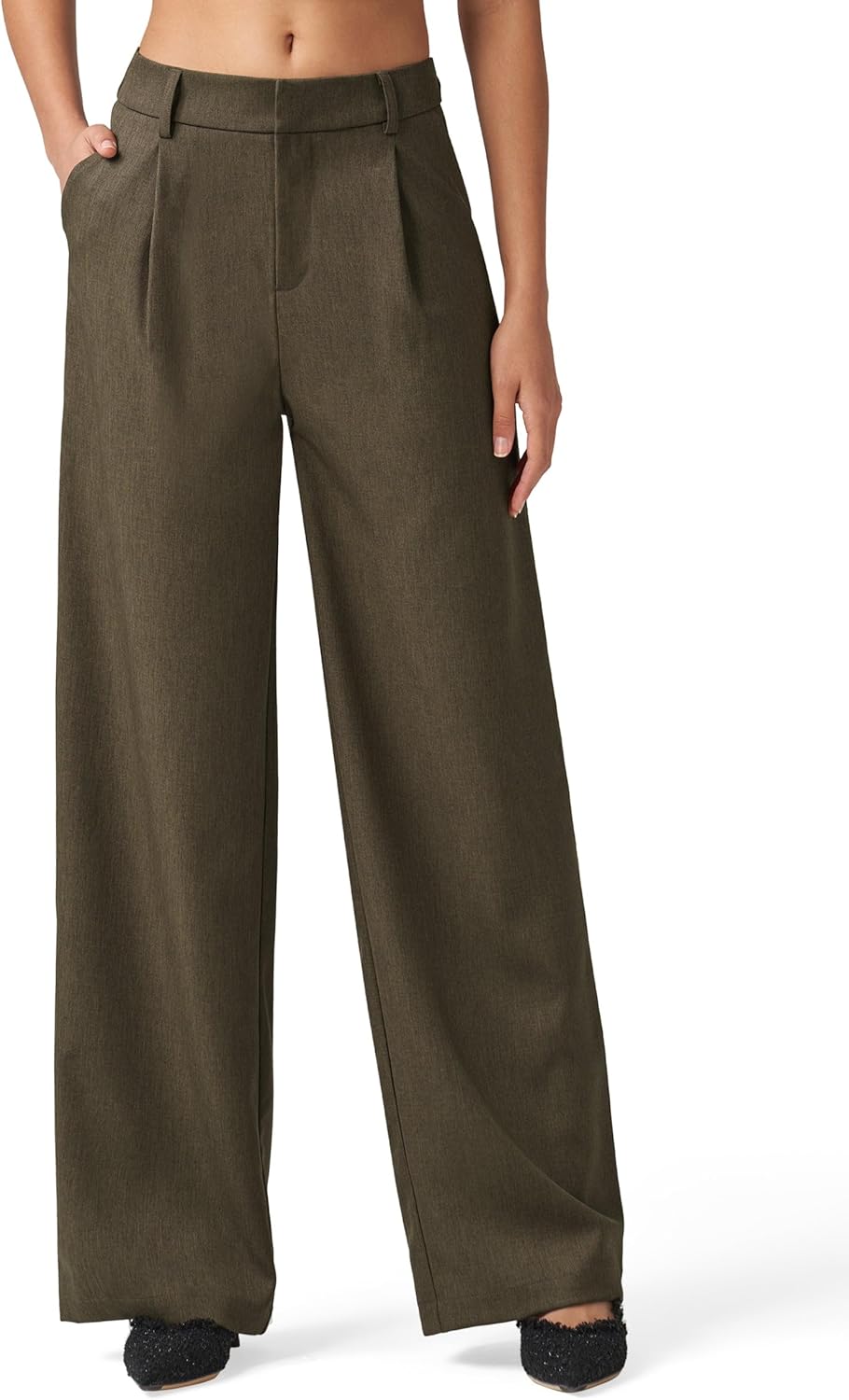 Women Work Pants Wide Leg Dress Pants High Waisted Casual Business Office Pants Slacks 29"/31"