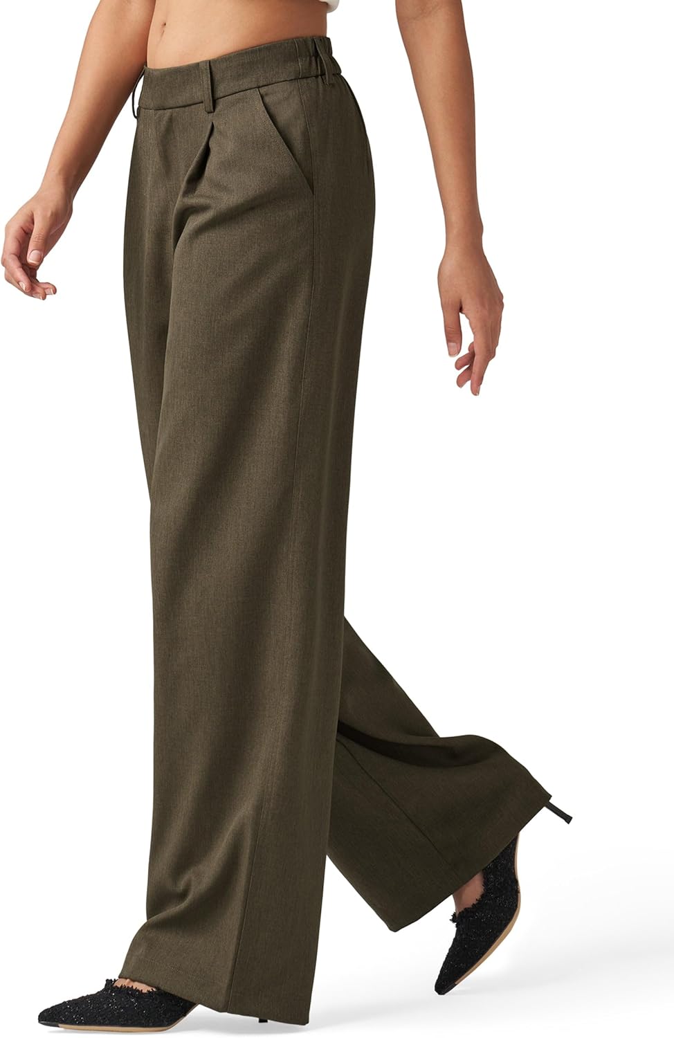Women Work Pants Wide Leg Dress Pants High Waisted Casual Business Office Pants Slacks 29"/31"
